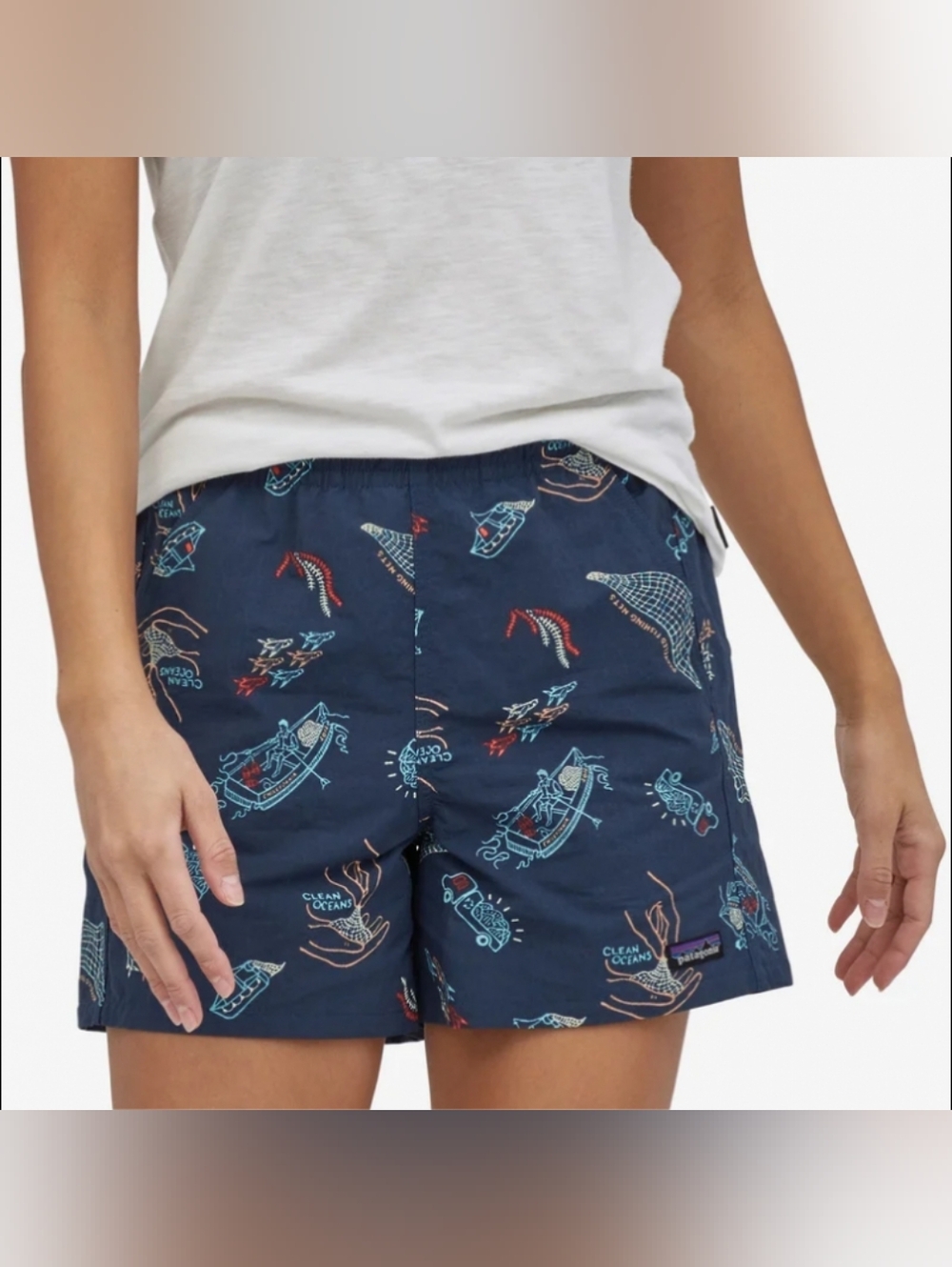 Patagonia Women's Baggies™ Shorts - 4" - Clean Currents Tidepool Blue 